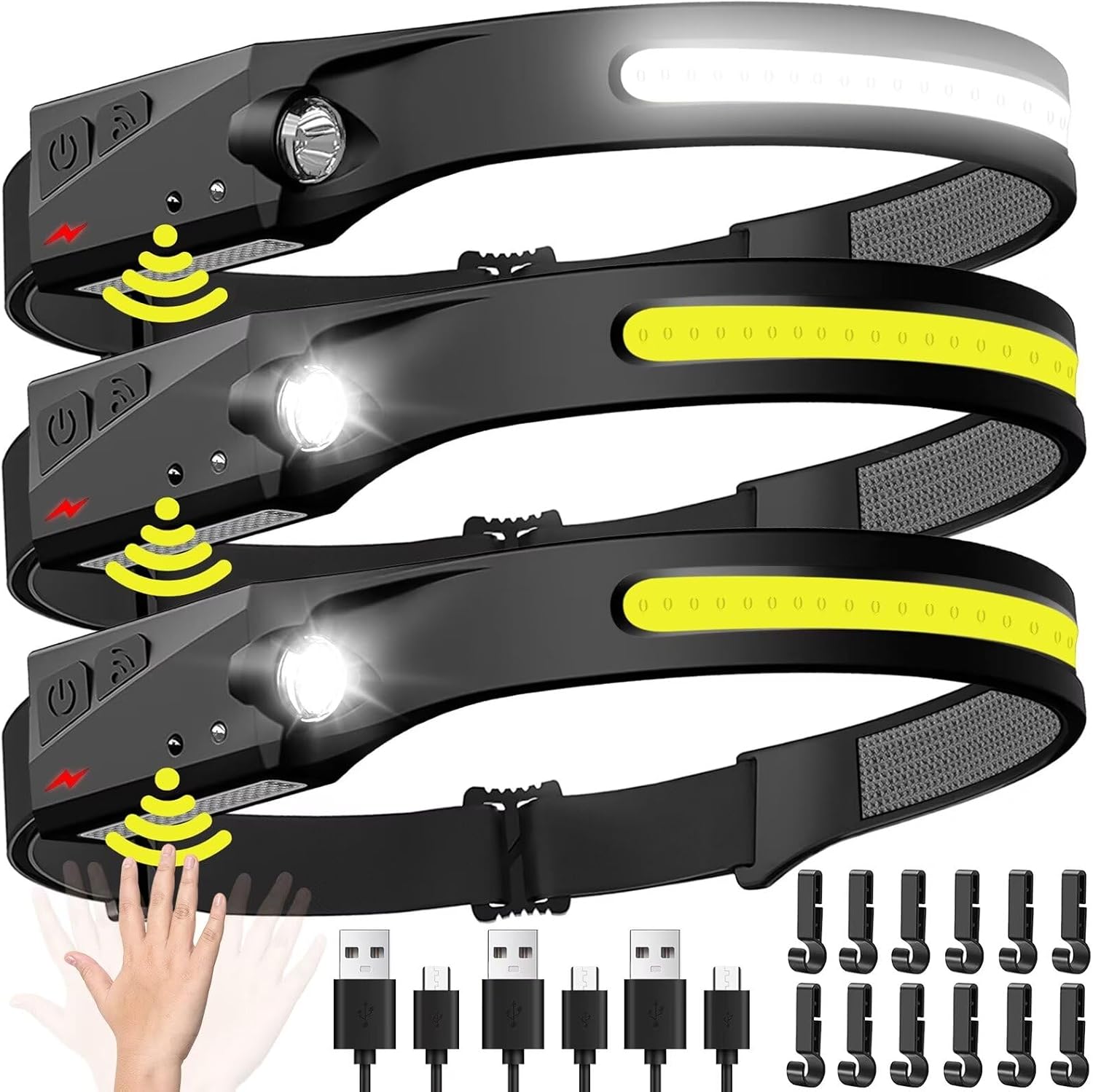 Renewable Energy Battery - Sensor Headlamp LED Head Flashlight Rechargeable