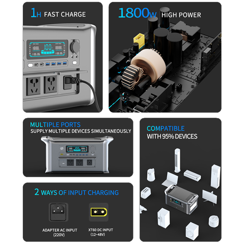 1800W Portable Power Station P - đánh giá và giá Lifepo4 Battery Pack
