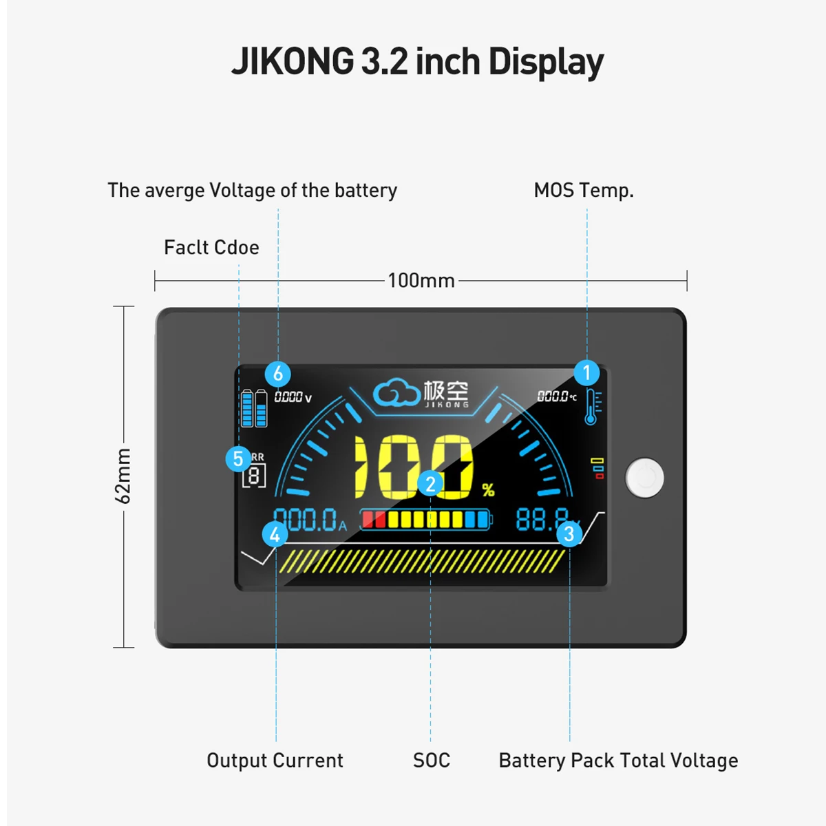 JIKONG V19 Display JKBMS 3.2 I - đánh giá và giá Smart Bms