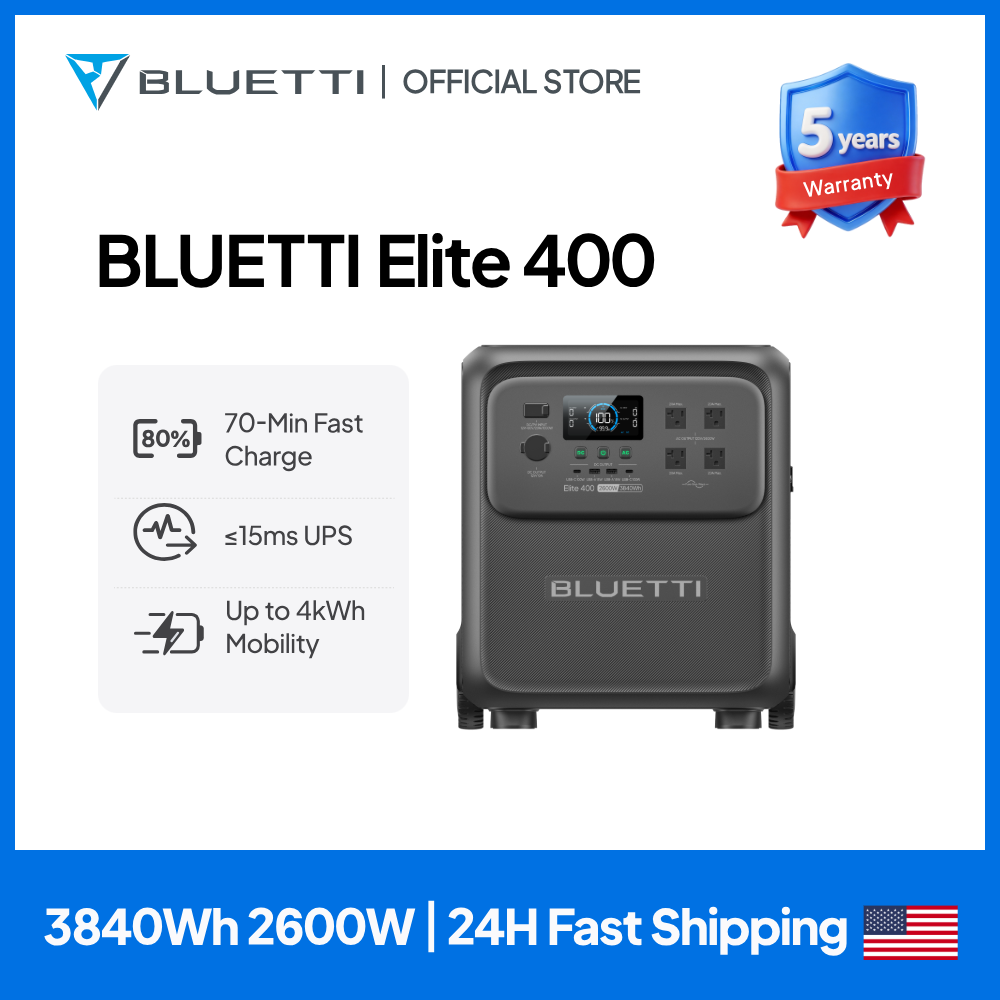 BLUETTI Elite 400 2600W 3840Wh - đánh giá và giá Lifepo4 Battery Pack