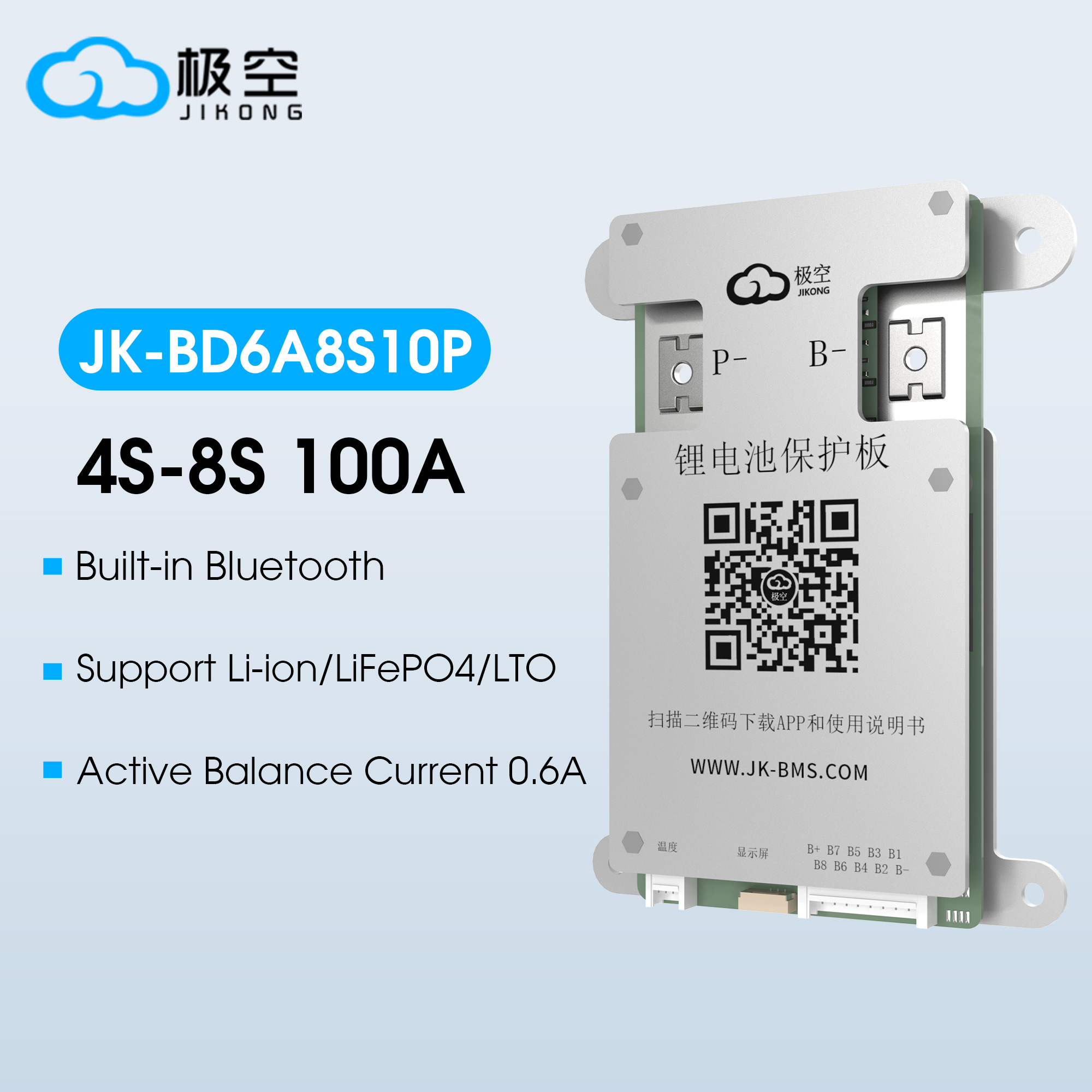 JIKONG BMS BD6A8S10P 4S 5S 6S  - đánh giá và giá Smart Bms